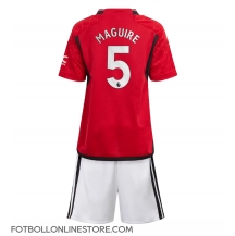 Manchester United Harry Maguire #5 Replika Hemmatröja Barn 2023-24 Kortärmad (+ byxor)