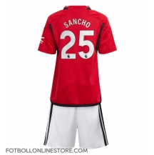 Manchester United Jadon Sancho #25 Replika Hemmatröja Barn 2023-24 Kortärmad (+ byxor)