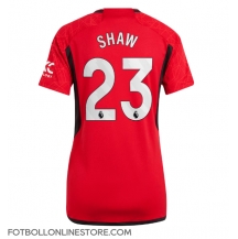 Manchester United Luke Shaw #23 Replika Hemmatröja Dam 2023-24 Kortärmad