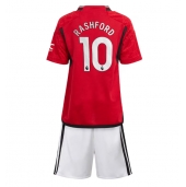 Manchester United Marcus Rashford #10 Replika Hemmatröja Barn 2023-24 Kortärmad (+ byxor)