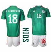 Mexiko Andres Guardado #18 Replika Hemmatröja Barn VM 2022 Kortärmad (+ byxor)