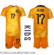 Nederländerna Daley Blind #17 Replika Hemmatröja Barn VM 2022 Kortärmad (+ byxor)