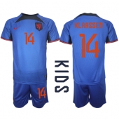 Nederländerna Davy Klaassen #14 Replika Bortatröja Barn VM 2022 Kortärmad (+ byxor)