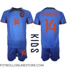 Nederländerna Davy Klaassen #14 Replika Bortatröja Barn VM 2022 Kortärmad (+ byxor)