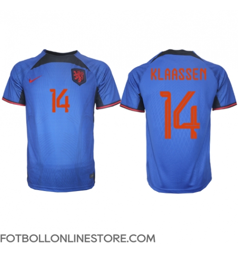 Nederländerna Davy Klaassen #14 Replika Bortatröja VM 2022 Kortärmad