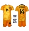 Nederländerna Davy Klaassen #14 Replika Hemmatröja Barn VM 2022 Kortärmad (+ byxor)