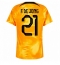 Nederländerna Frenkie de Jong #21 Replika Hemmatröja VM 2022 Kortärmad