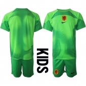 Nederländerna Målvakt Replika Hemmatröja Barn VM 2022 Kortärmad (+ byxor)