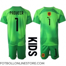 Nederländerna Remko Pasveer #1 Målvakt Replika Hemmatröja Barn VM 2022 Kortärmad (+ byxor)