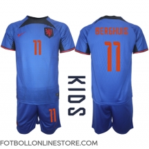 Nederländerna Steven Berghuis #11 Replika Bortatröja Barn VM 2022 Kortärmad (+ byxor)