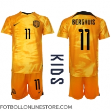 Nederländerna Steven Berghuis #11 Replika Hemmatröja Barn VM 2022 Kortärmad (+ byxor)