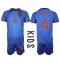 Nederländerna Virgil van Dijk #4 Replika Bortatröja Barn VM 2022 Kortärmad (+ byxor)