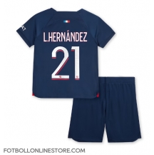 Paris Saint-Germain Lucas Hernandez #21 Replika Hemmatröja Barn 2023-24 Kortärmad (+ byxor)