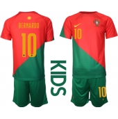 Portugal Bernardo Silva #10 Replika Hemmatröja Barn VM 2022 Kortärmad (+ byxor)