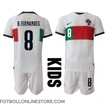 Portugal Bruno Fernandes #8 Replika Bortatröja Barn VM 2022 Kortärmad (+ byxor)