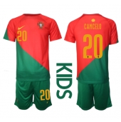 Portugal Joao Cancelo #20 Replika Hemmatröja Barn VM 2022 Kortärmad (+ byxor)