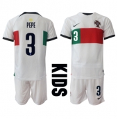 Portugal Pepe #3 Replika Bortatröja Barn VM 2022 Kortärmad (+ byxor)