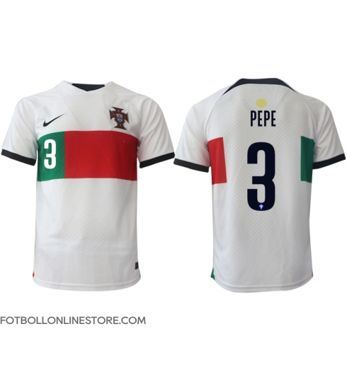 Portugal Pepe #3 Replika Bortatröja VM 2022 Kortärmad