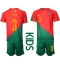 Portugal Pepe #3 Replika Hemmatröja Barn VM 2022 Kortärmad (+ byxor)