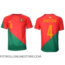 Portugal Ruben Dias #4 Replika Hemmatröja VM 2022 Kortärmad