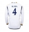 Real Madrid David Alaba #4 Replika Hemmatröja 2023-24 Långärmad