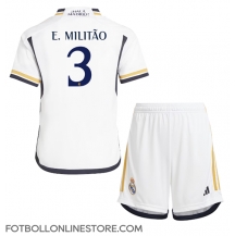 Real Madrid Eder Militao #3 Replika Hemmatröja Barn 2023-24 Kortärmad (+ byxor)
