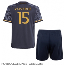 Real Madrid Federico Valverde #15 Replika Bortatröja Barn 2023-24 Kortärmad (+ byxor)