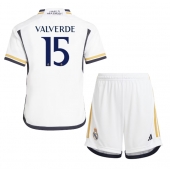 Real Madrid Federico Valverde #15 Replika Hemmatröja Barn 2023-24 Kortärmad (+ byxor)