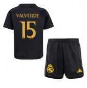 Real Madrid Federico Valverde #15 Replika Tredjetröja Barn 2023-24 Kortärmad (+ byxor)