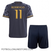 Real Madrid Rodrygo Goes #11 Replika Bortatröja Barn 2023-24 Kortärmad (+ byxor)