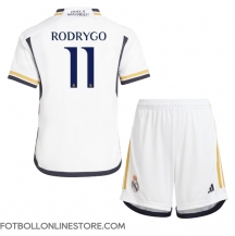 Real Madrid Rodrygo Goes #11 Replika Hemmatröja Barn 2023-24 Kortärmad (+ byxor)