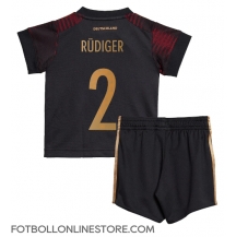 Tyskland Antonio Rudiger #2 Replika Bortatröja Barn VM 2022 Kortärmad (+ byxor)