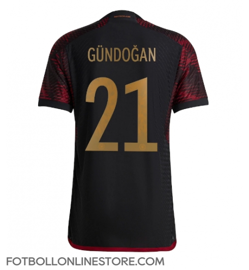 Tyskland Ilkay Gundogan #21 Replika Bortatröja VM 2022 Kortärmad