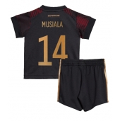 Tyskland Jamal Musiala #14 Replika Bortatröja Barn VM 2022 Kortärmad (+ byxor)