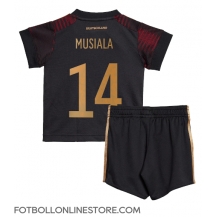 Tyskland Jamal Musiala #14 Replika Bortatröja Barn VM 2022 Kortärmad (+ byxor)
