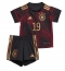 Tyskland Leroy Sane #19 Replika Bortatröja Barn VM 2022 Kortärmad (+ byxor)